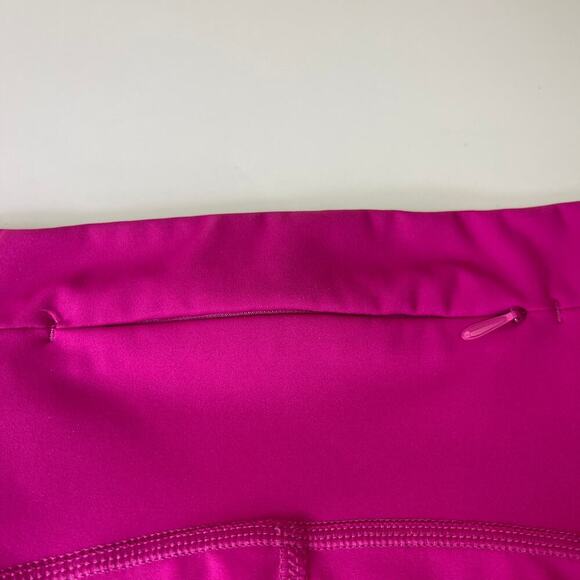 Nike Pro Dri-fit Women's Medium 3" Hi Waisted Active Pink White Pockets - Picture 8 of 10